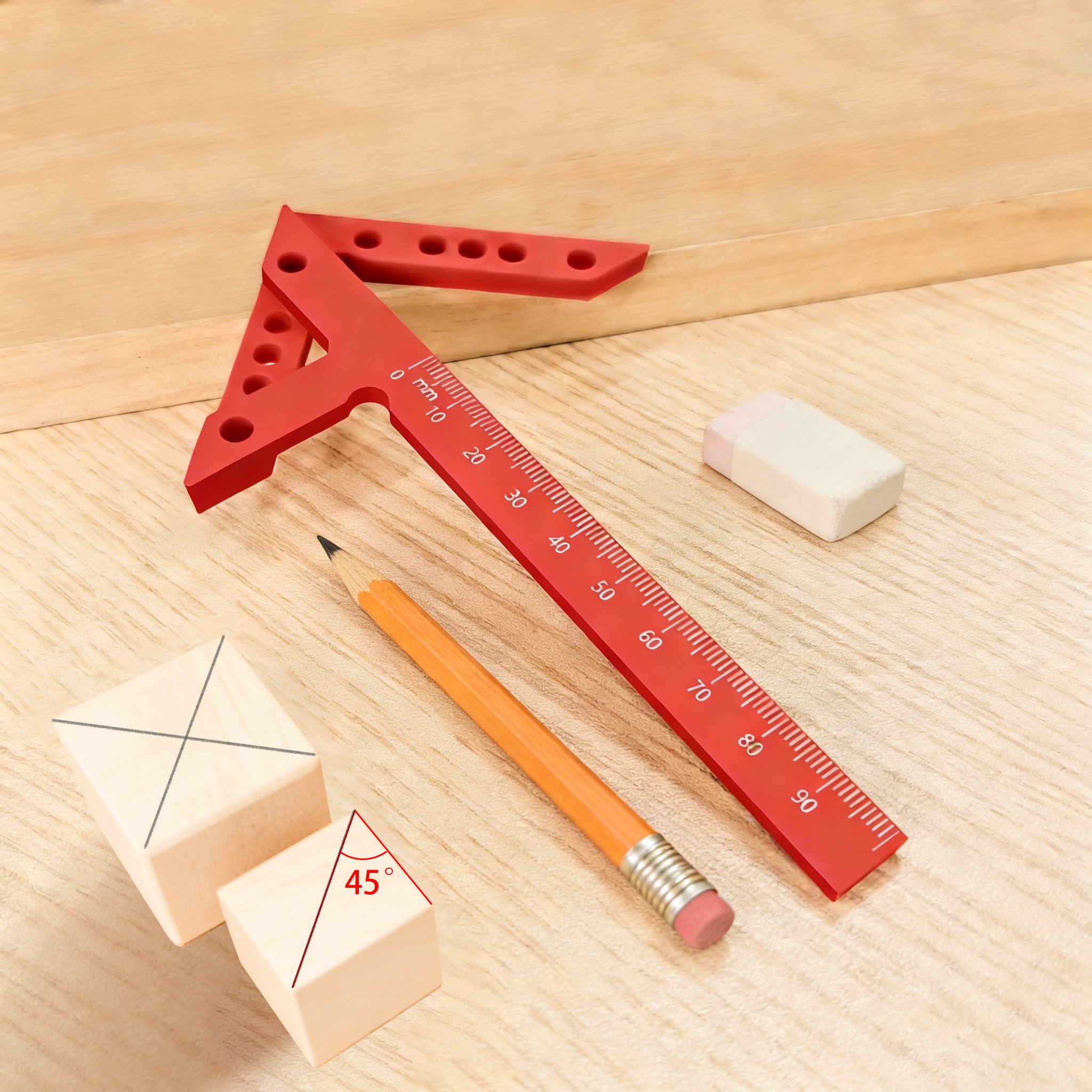 Workshop Measuring Tools - Woodworking Center Line Scriber Multi-function Plastic