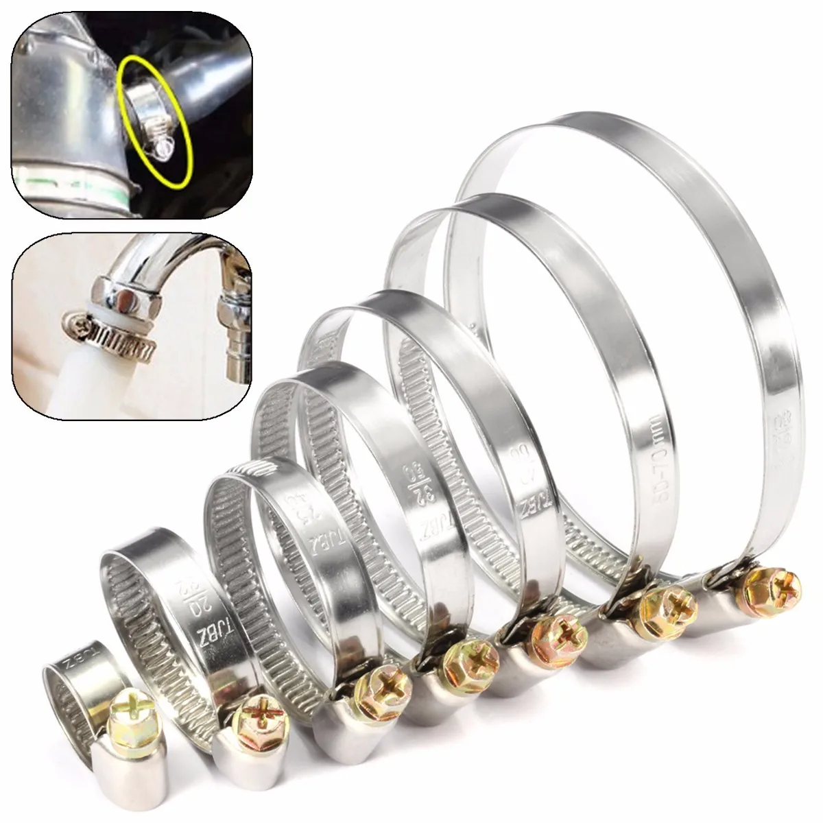 Pipe Clamp Bar - 5/10pcs Pipe Clamps Stainless Steel Hose