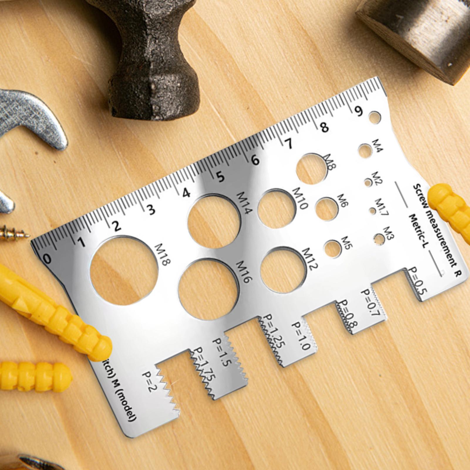 Workshop Use Tools - Precision Bolt Thread Measuring Gauge, Solid