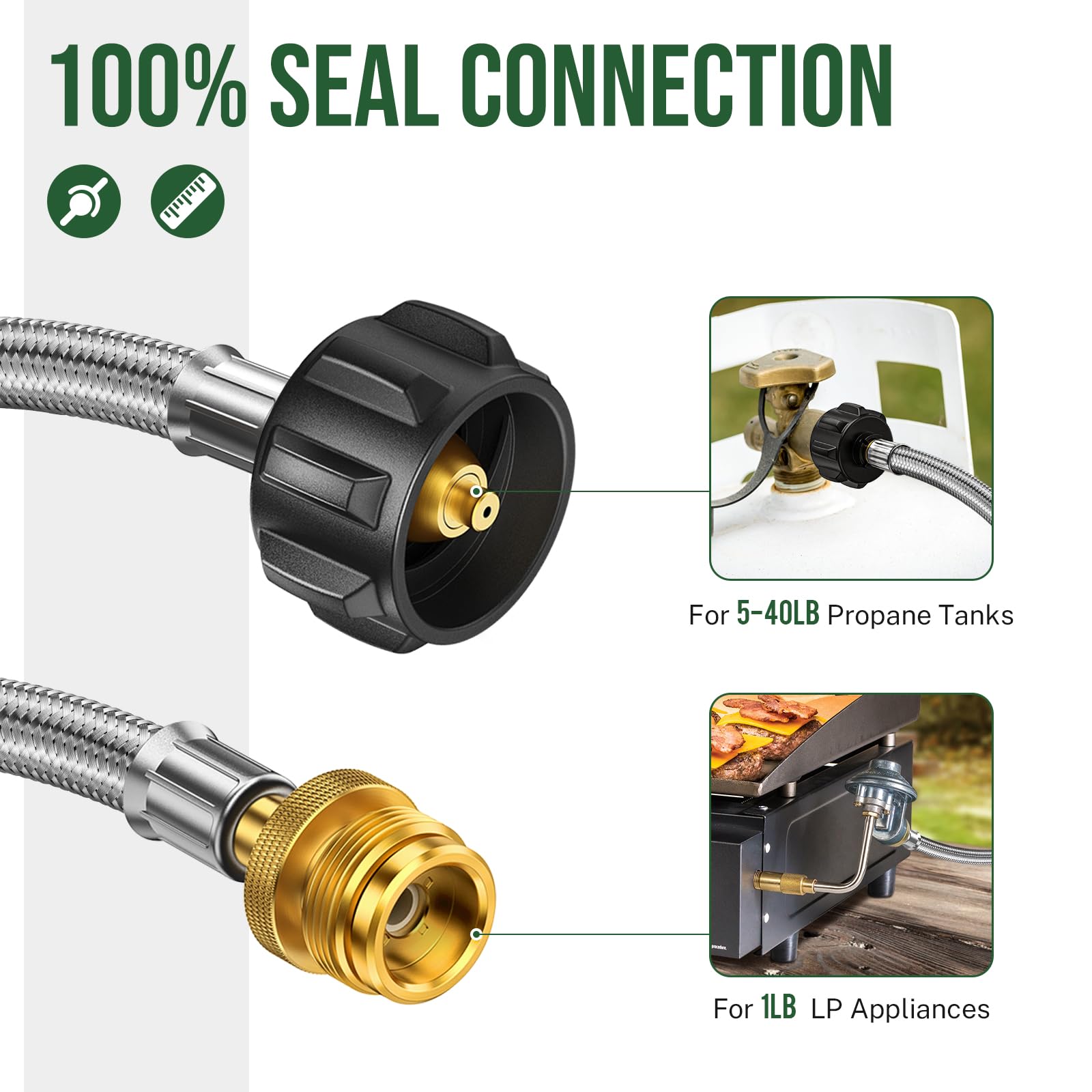 Propane Hose Adapter 5FT Stain – обзор и цена Tools Qcc