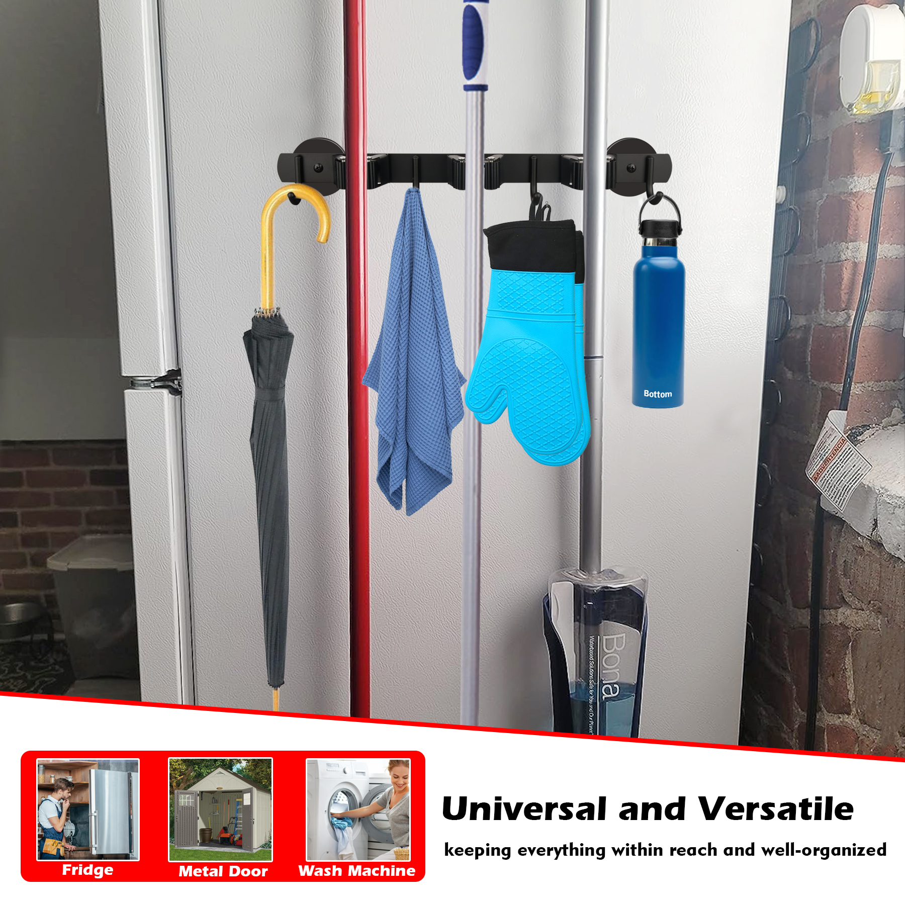 Magnetic Broom and Mop Holder  – обзор и цена Workshop Tools Types