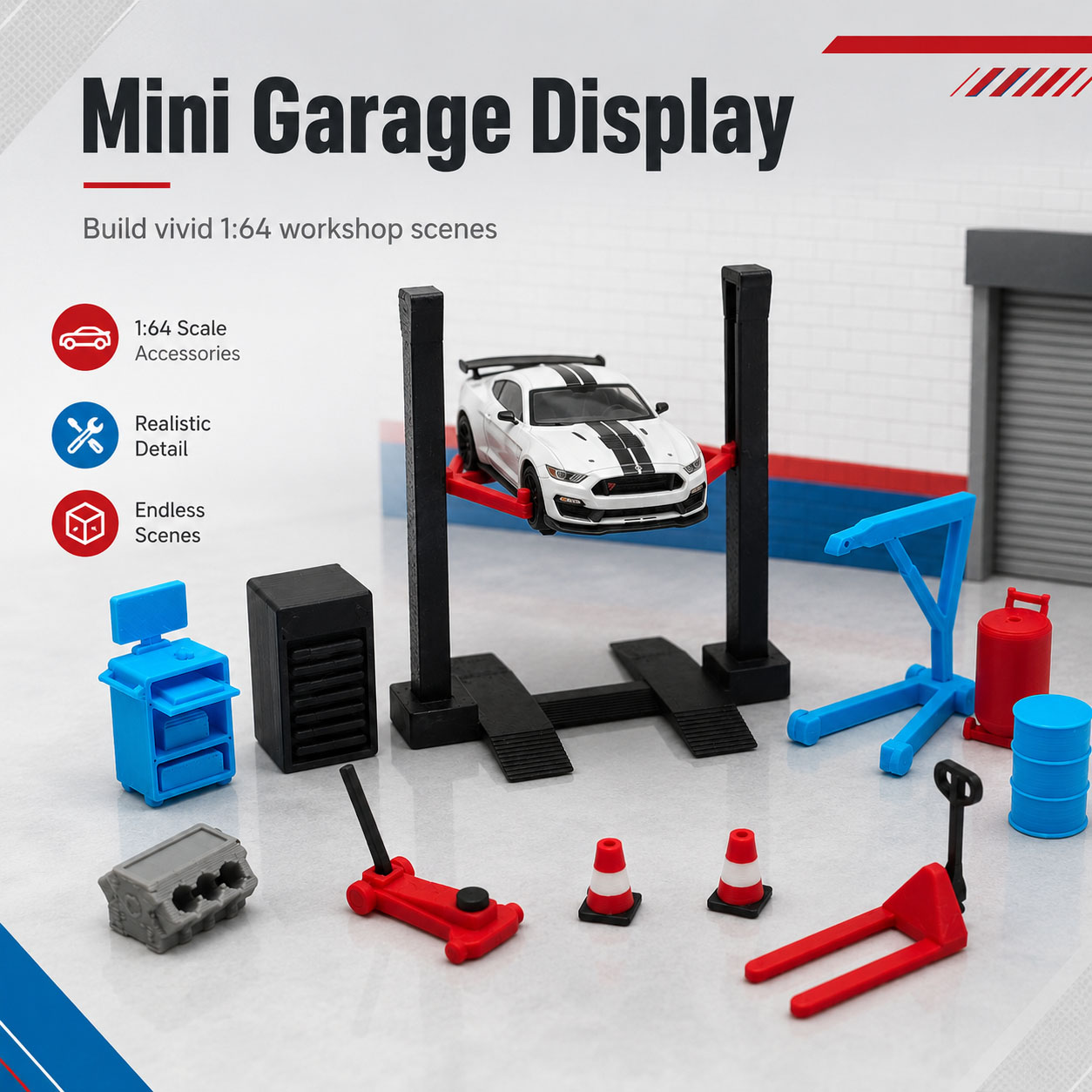 1:64 Garage Workshop Miniature – обзор и цена Workshop Tools Display