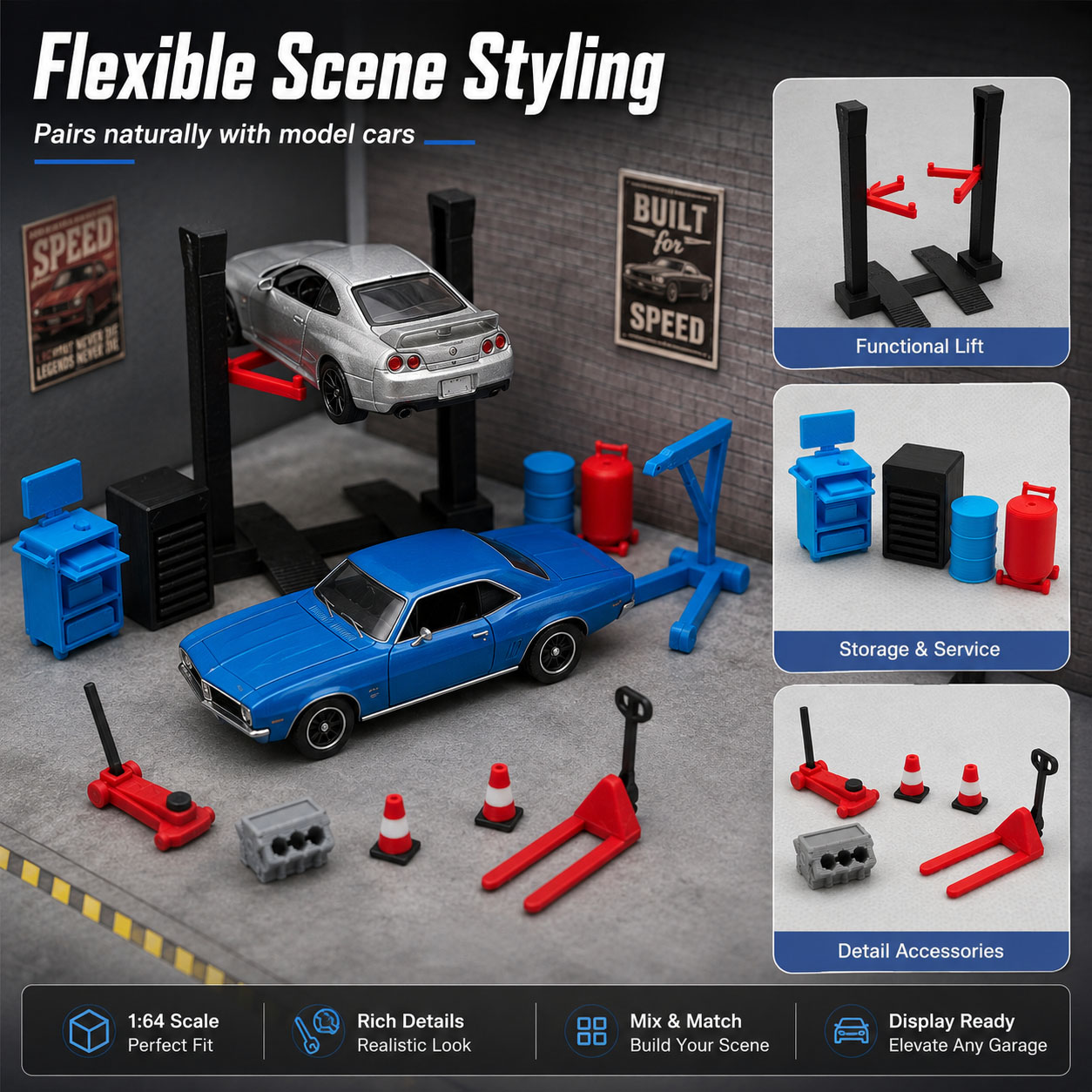 1:64 Garage Workshop Miniature – обзор и цена Workshop Tools Display