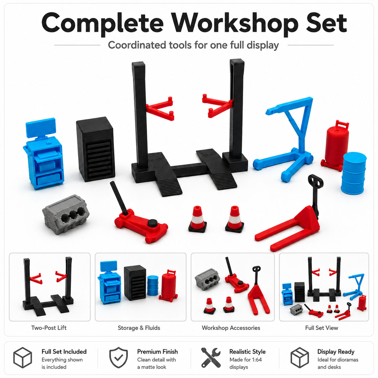 1:64 Garage Workshop Miniature – обзор и цена Workshop Tools Display