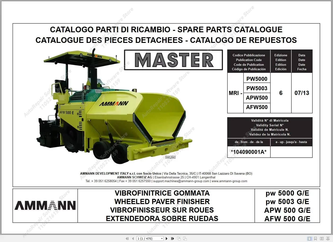2023 Ammann Machinery 46.6 GB  – обзор и цена Tools In Workshop Pdf