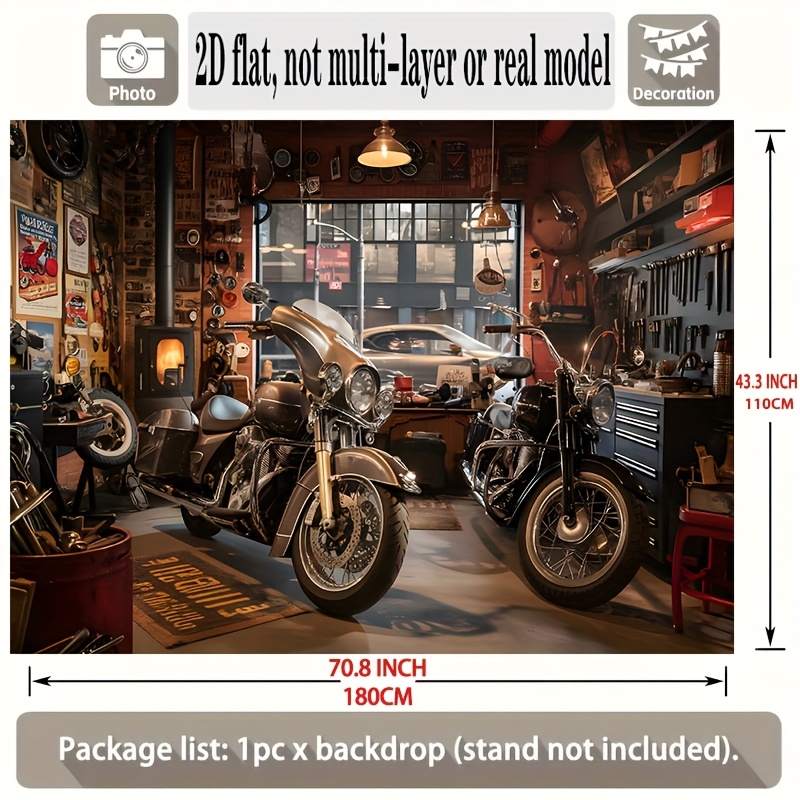 Motorcycle Garage Tapestry Cla – обзор и цена Workshop Tools Hanging