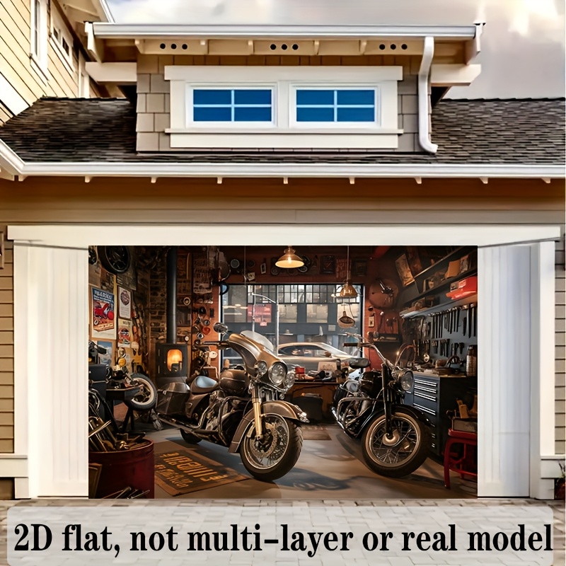 Motorcycle Garage Tapestry Cla – обзор и цена Workshop Tools Hanging