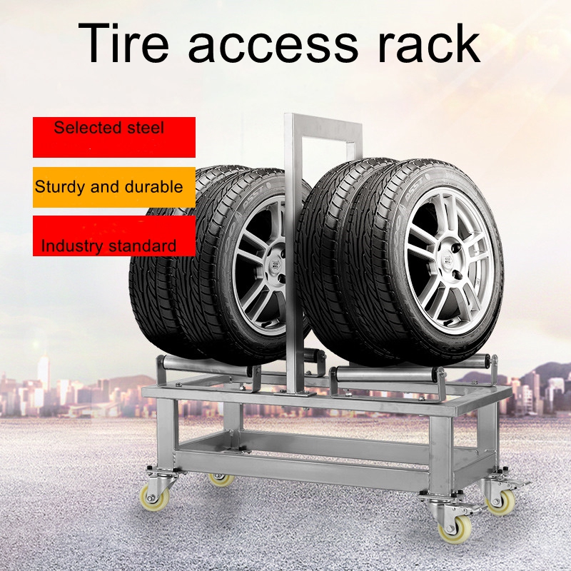 Auto workshop mobile tire rack – обзор и цена Workshop Tools Display