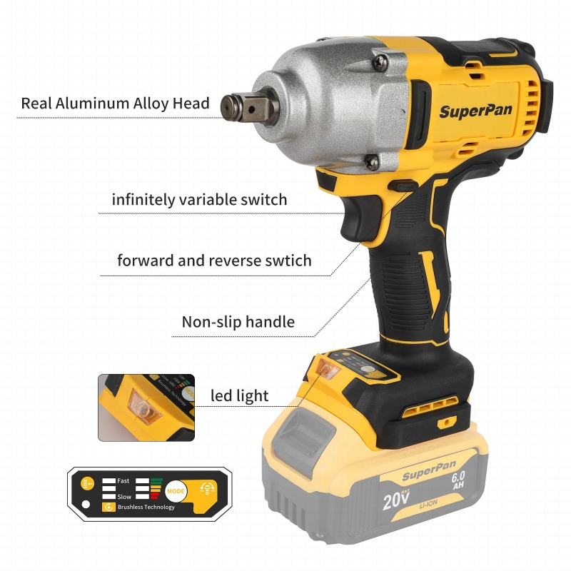 High Torque Cordless Impact Wr – обзор и цена Workshop Use Tools